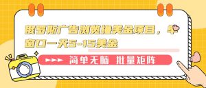 俄罗斯广告浏览撸美金项目，单窗口一天5-15美金