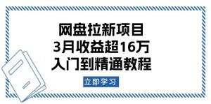 网盘拉新项目:3月收益超16万,入门到精通教程