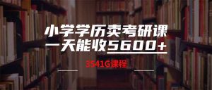小学学历卖考研课程，一1天收5600（附3580G考研合集）