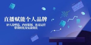 直播赋能个人品牌：IP人设塑造、内容策划、连麦运营、带货转化及复盘优化
