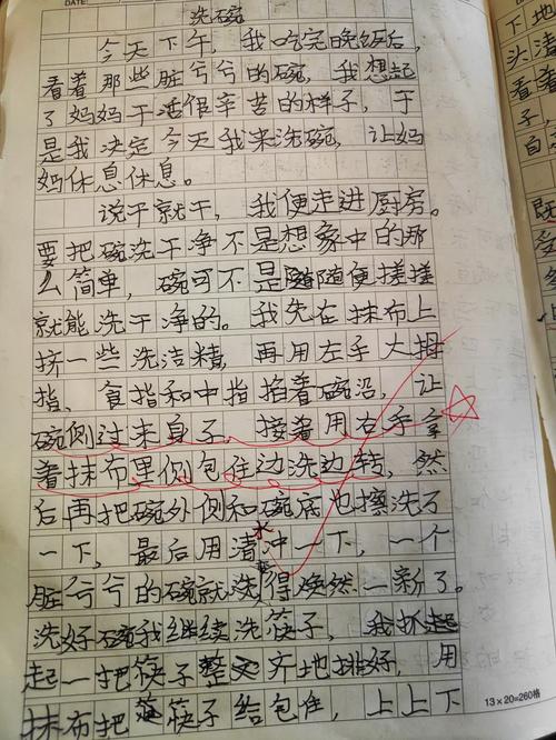 小学生洗碗经历_三年级日记帮妈妈洗碗_我帮妈妈洗碗作文