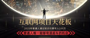 2025“互联网项目天花板”：不做韭菜，做镰刀！“月入 10W+ 普通人弯道…