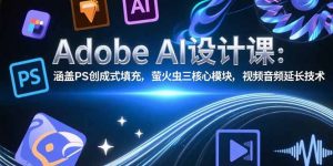 Adobe AI设计课：涵盖PS创成式填充，萤火虫三核心模块，视频音频延长技术