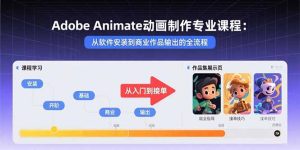 Adobe Animate动画制作专业课程：从软件安装到商业作品输出的全流程