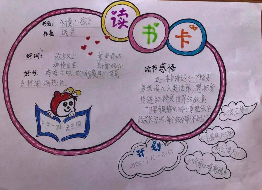二年级学生阅读习惯培养_假期阅读计划卡_个人读书计划卡图片