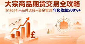 货交易全攻略，市场分析+品种选择+资金管理，年化收益500%+