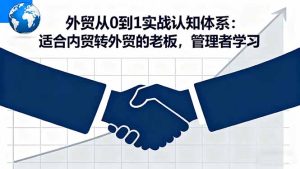 外贸从0到1实战认知体系:适合内贸转外贸的老板,管理者学习