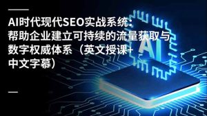 AI时代现代SEO实战系统:帮助企业建立可持续的流量获取与数字权威体系(英文授课+中文字幕)