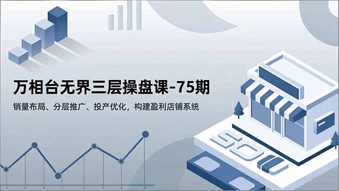 ,销量布局、分层推广、投产优化,构建盈利店铺系统