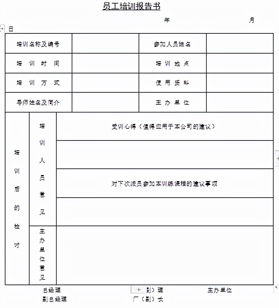 新员工培训个人总结_员工培训效果追踪模板_培训总结反馈工具