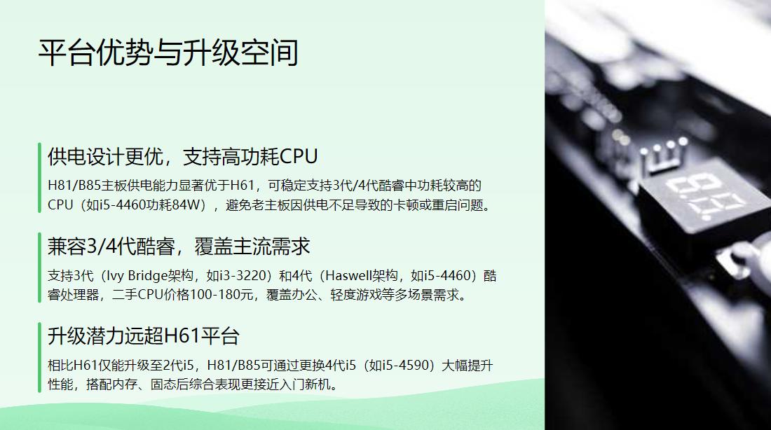 英特尔主板平台选择_老机箱能装新主板吗_老电脑升级方案