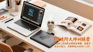 PS进阶大师训练营，从基础工具到商业案例全掌握，具备专业设计能力，月接单收入6000-1.2万
