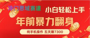 年前爆火项目，每单可以赚个300-2000，5天赚了7300
