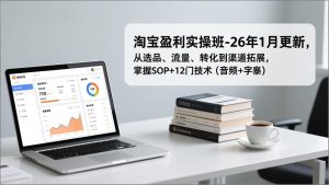 淘宝盈利实操班-26年1月更新，从选品、流量、转化到渠道拓展，掌握SOP+12门技术（音频+字幕）