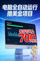 2026年电脑全自动赚美金项目，单电脑日收益700+