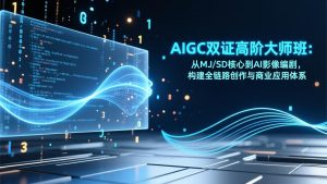 AIGC双证高阶大师班:从MJ/SD核心到AI影像编剧,构建全链路创作与商业应用体系