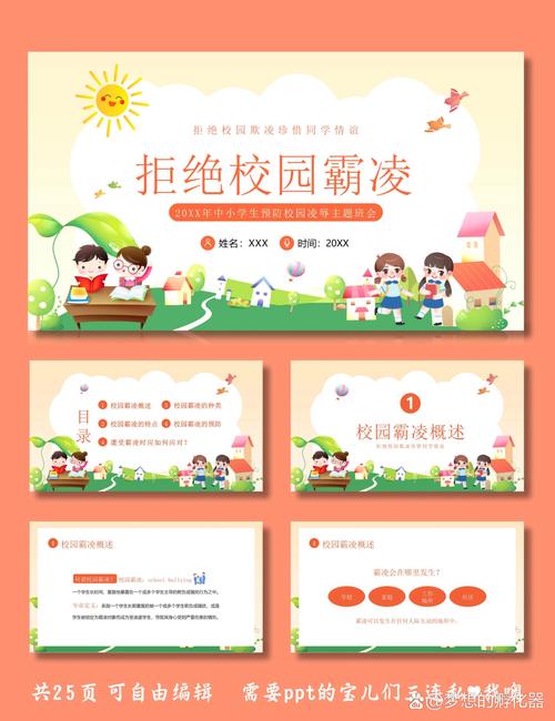 校园欺凌认知与应对策略班会_拒绝校园欺凌珍惜同学情谊_有关校园欺凌的ppt免费下载