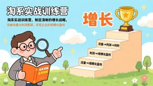 淘系实战训练营(更新)，制定清晰的增长战略，突破流量与利润瓶颈，实现企业的规模化盈利