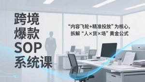 跨境爆款SOP系统课，“内容飞轮+精准投放”为核心，拆解“人×货×场”黄金公式