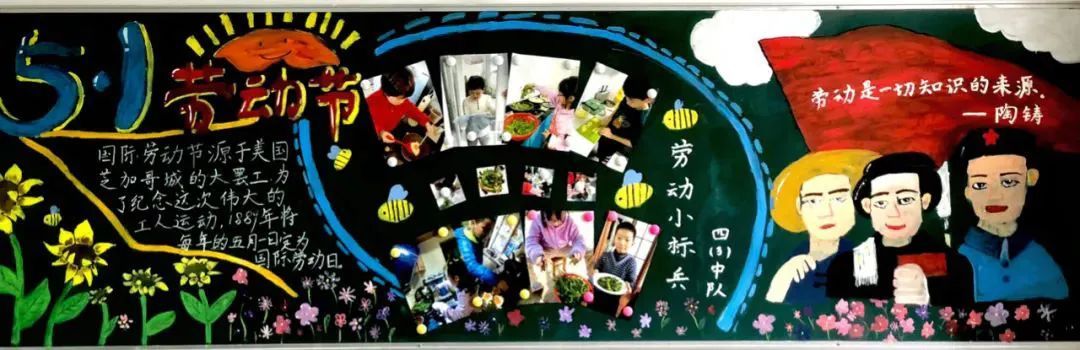 上海中小学劳动节黑板报_劳动节企业黑板报内容_劳动教育主题黑板报设计