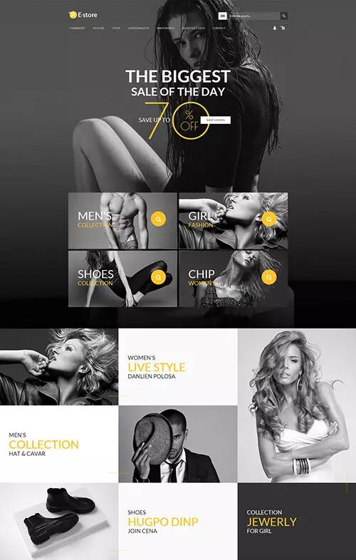 电商简约设计_自己可以简单设计的网站_极简电商网站版式设计