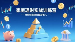 家庭理财实战训练营：从0到1建体系，三阶进阶层层递进，助你持续创造稳定睡后收入