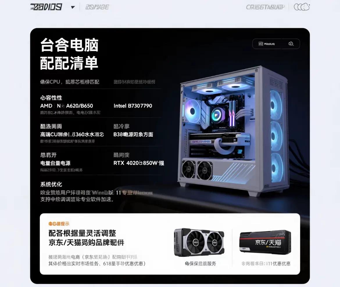 办公游戏生产力配置推荐_2025年5月台式电脑配置清单_电脑主机怎么看配置